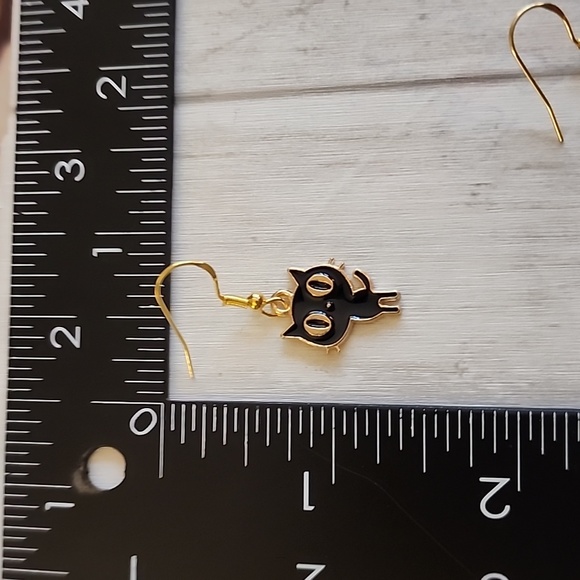 ๐ฆCartoon Cat Earrings Black EO - Picture 5 of 5
